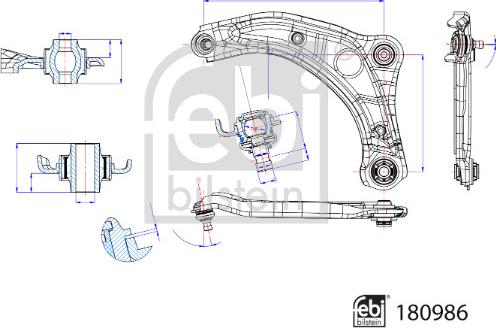 Febi Bilstein 180986 - Важіль незалежної підвіски колеса autozip.com.ua