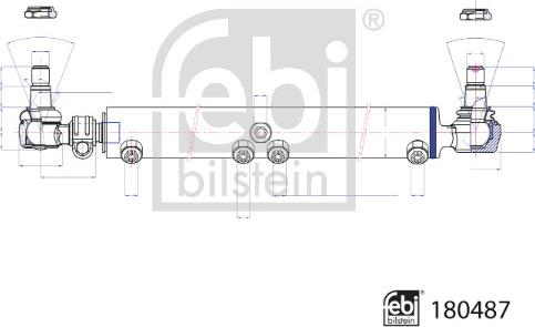 Febi Bilstein 180487 - Робочий циліндр, підсилювач керма autozip.com.ua