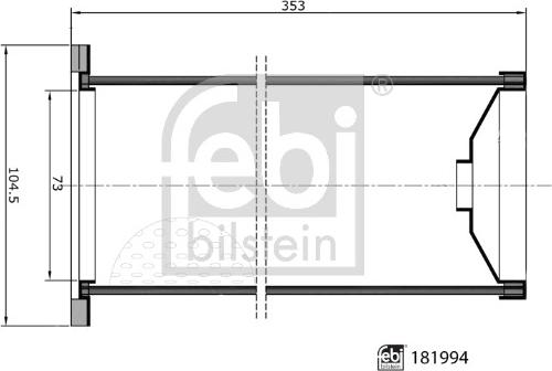 Febi Bilstein 181994 - Повітряний фільтр autozip.com.ua