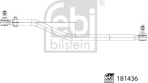 FEBI Bilstein 181436 - Поздовжня рульова тяга autozip.com.ua