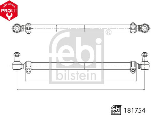 Febi Bilstein 181754 - Поперечна рульова тяга autozip.com.ua