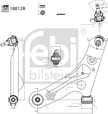 Febi Bilstein 188128 - Важіль незалежної підвіски колеса autozip.com.ua