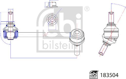 Febi Bilstein 183504 - Тяга / стійка, стабілізатор autozip.com.ua