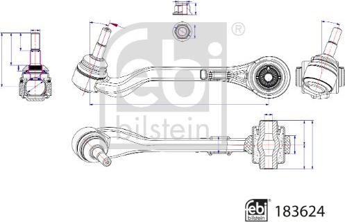 FEBI Bilstein 183624 - Важіль незалежної підвіски колеса autozip.com.ua