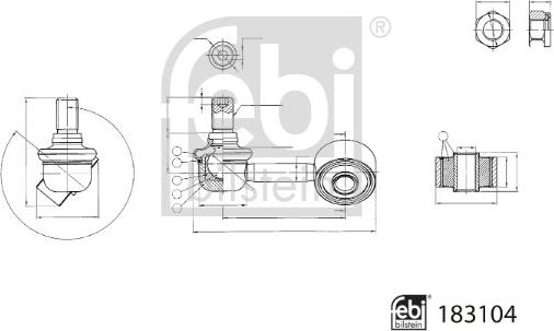 Febi Bilstein 183104 - Тяга / стійка, стабілізатор autozip.com.ua