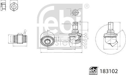 Febi Bilstein 183102 - Тяга / стійка, стабілізатор autozip.com.ua