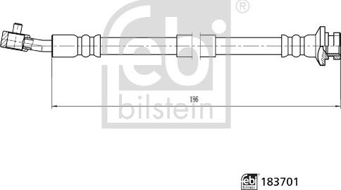 Febi Bilstein 183701 - Гальмівний шланг autozip.com.ua