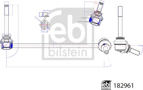 Febi Bilstein 182961 - Тяга / стійка, стабілізатор autozip.com.ua