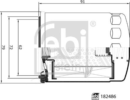 Febi Bilstein 182486 - Масляний фільтр autozip.com.ua