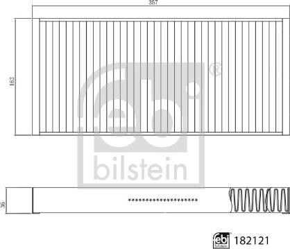 Febi Bilstein 182121 - Фільтр, повітря у внутрішній простір autozip.com.ua