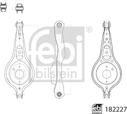 Febi Bilstein 182227 - Важіль незалежної підвіски колеса autozip.com.ua