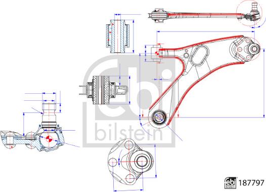 FEBI Bilstein 187797 - Важіль незалежної підвіски колеса autozip.com.ua