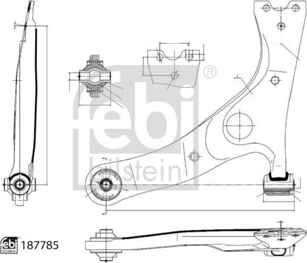 Febi Bilstein 187785 - Важіль незалежної підвіски колеса autozip.com.ua