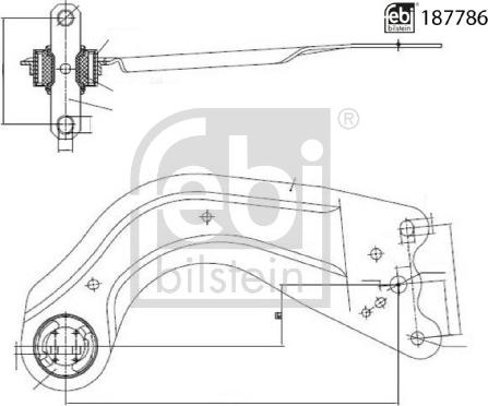 Febi Bilstein 187786 - Важіль незалежної підвіски колеса autozip.com.ua