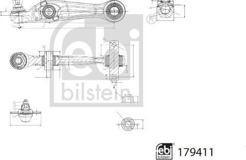 Febi Bilstein 179411 - Важіль незалежної підвіски колеса autozip.com.ua