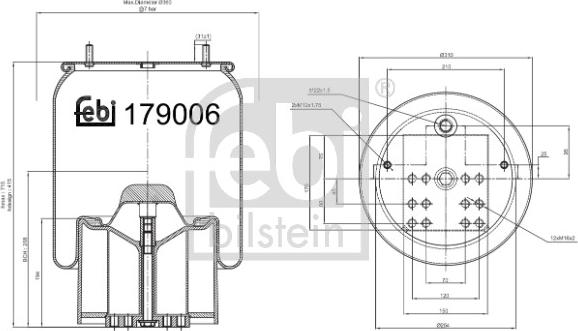 Febi Bilstein 179006 - Кожух пневматичної ресори autozip.com.ua