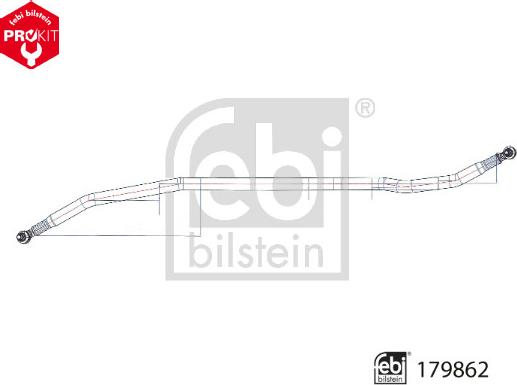 Febi Bilstein 179862 - Поздовжня рульова тяга autozip.com.ua