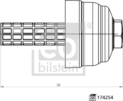 Febi Bilstein 174254 - Кришка, корпус масляного фільтра autozip.com.ua