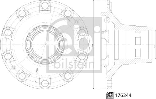 Febi Bilstein 176344 - Маточина колеса autozip.com.ua