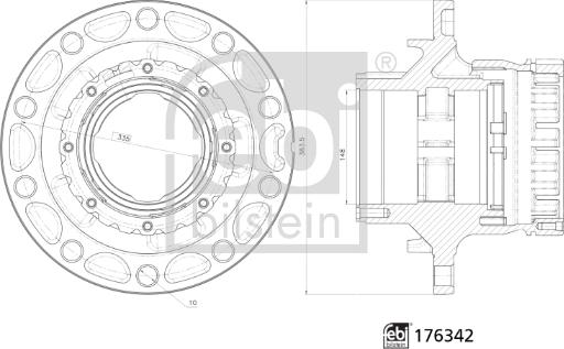 Febi Bilstein 176342 - Маточина колеса autozip.com.ua