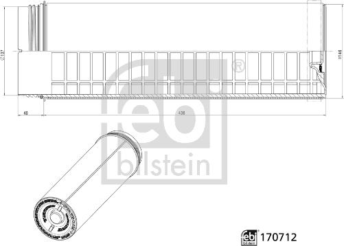 Febi Bilstein 170712 - Повітряний фільтр autozip.com.ua