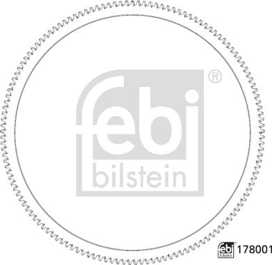 Febi Bilstein 178001 - Зубчастий вінець, маховик autozip.com.ua