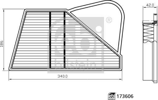 FEBI Bilstein 173606 - Повітряний фільтр autozip.com.ua