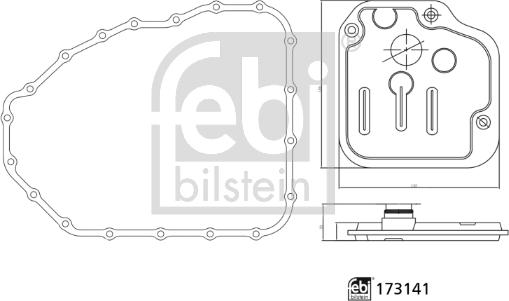 Febi Bilstein 173141 - Гідрофільтри, автоматична коробка передач autozip.com.ua