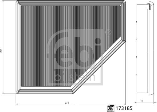 FEBI Bilstein 173185 - Повітряний фільтр autozip.com.ua