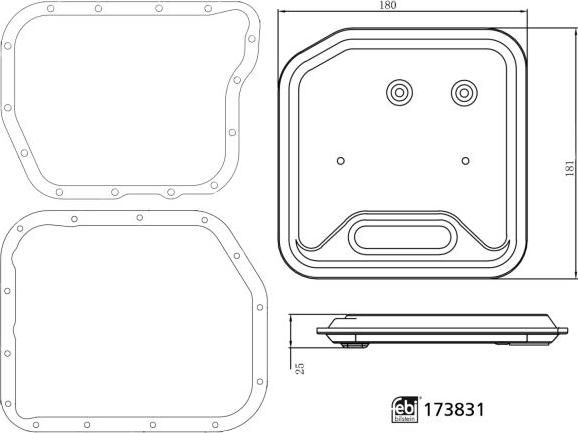 FEBI Bilstein 173831 - Гідрофільтри, автоматична коробка передач autozip.com.ua