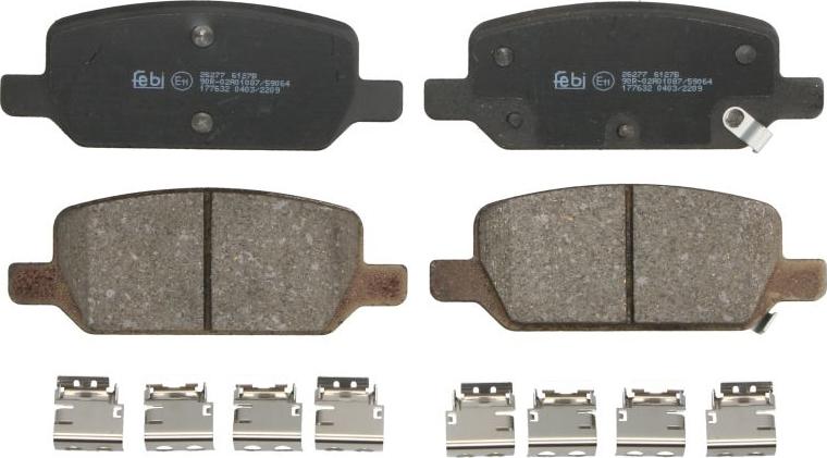 FEBI Bilstein 177632 - Гальмівні колодки, дискові гальма autozip.com.ua