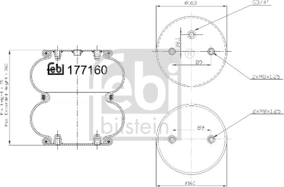 FEBI Bilstein 177160 - Кожух пневматичної ресори autozip.com.ua