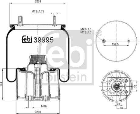 Febi Bilstein 39995 - Кожух пневматичної ресори autozip.com.ua