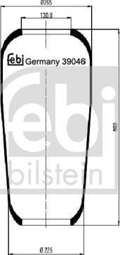 FEBI Bilstein 39046 - Кожух пневматичної ресори autozip.com.ua