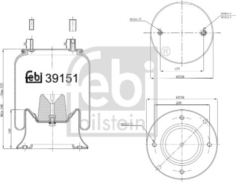 Febi Bilstein 39151 - Кожух пневматичної ресори autozip.com.ua