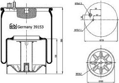 FEBI Bilstein 39153 - Кожух пневматичної ресори autozip.com.ua