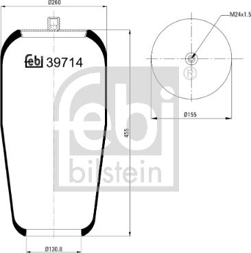 Febi Bilstein 39714 - Кожух пневматичної ресори autozip.com.ua