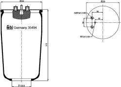 FEBI Bilstein 35494 - Кожух пневматичної ресори autozip.com.ua