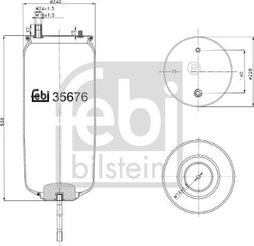 Febi Bilstein 35676 - Кожух пневматичної ресори autozip.com.ua