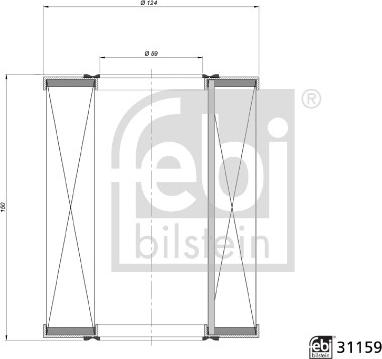 Febi Bilstein 31159 - Повітряний фільтр autozip.com.ua