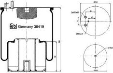 FEBI Bilstein 38419 - Кожух пневматичної ресори autozip.com.ua