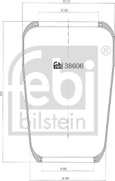 Febi Bilstein 38606 - Кожух пневматичної ресори autozip.com.ua