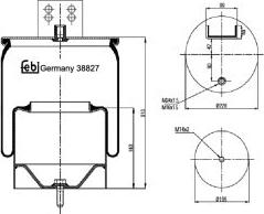 FEBI Bilstein 38827 - Кожух пневматичної ресори autozip.com.ua