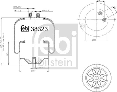 Febi Bilstein 38323 - Кожух пневматичної ресори autozip.com.ua