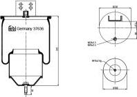 FEBI Bilstein 37636 - Кожух пневматичної ресори autozip.com.ua