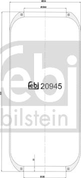 Febi Bilstein 20945 - Кожух пневматичної ресори autozip.com.ua