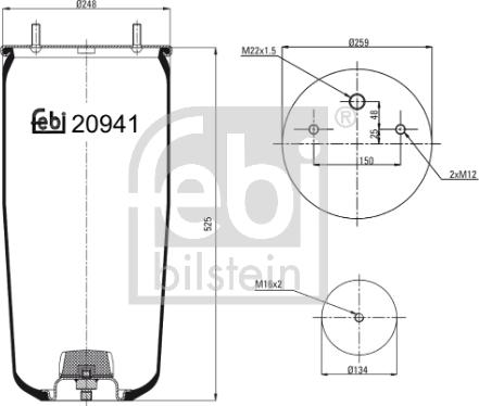 Febi Bilstein 20941 - Кожух пневматичної ресори autozip.com.ua