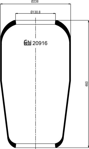 FEBI Bilstein 20916 - Кожух пневматичної ресори autozip.com.ua