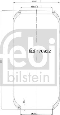 Febi Bilstein 20921 - Кожух пневматичної ресори autozip.com.ua