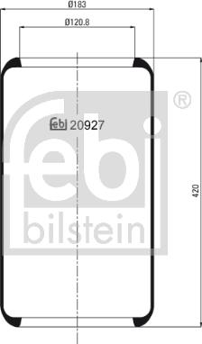 Febi Bilstein 20927 - Кожух пневматичної ресори autozip.com.ua